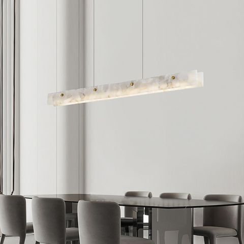 Free Shipping On Marble Led Modern Linear Kitchen Island Lighting For ... with regard to Modern Dining Table With Lighting Base